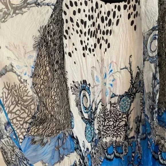 Aris A Womens Art To Wear Long Tunic Blouse - Picture 4 of 7